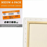 Studio Cotton Canvas Schildersdoek 30x30 4-Pack