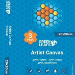 Greenleafs Light Canvas Schildersdoek 20x20cm 3-Pack