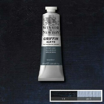 Winsor &amp; Newton Griffin Alkyd Olieverf 37ML Paynes Grey 465