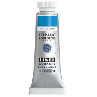 Lefranc &amp; Bourgeois Linel Gouache Extra Azure Blue Hue Imitation 195 14ml