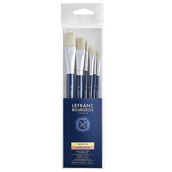 Lefranc &amp; Bourgeois Fine Oil brush Penselenset 6 Varkenshaar