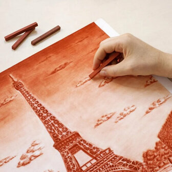 Cont&eacute; &agrave; Paris Sketching Pastelkrijt Set Sanguine 2