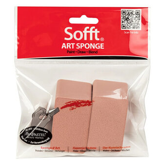 PanPastel Sofft Tools Art Sponge Set Angle Slice Flat 2 pcs