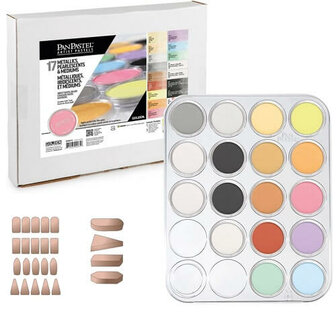 PanPastel Metallics Pearlescents Mediums Set 17 Pans 9ml