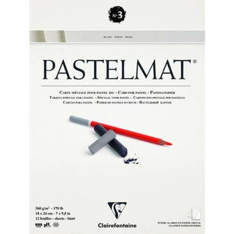 Clairefontaine Pastelmat no3 360 gram 18x24cm White