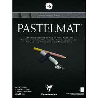 Clairefontaine Pastelmat no6 360 gram 18x24cm Anthracite