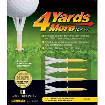 4 Yards More Golf Tees 2 3/4 inch 4 pack