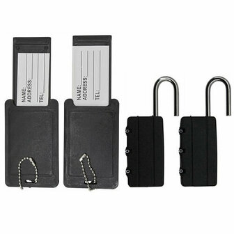 Cijferslot Set met Bagagelabel 2x