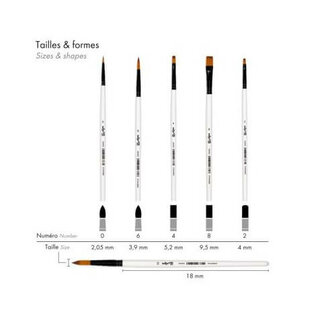 Darwi Acrylverf Penselen Set Fine 2 B