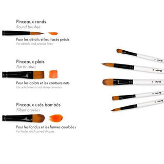 Darwi Acrylverf Penselen Set Medium 1 A
