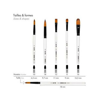 Darwi Acrylverf Penselen Set Medium 1 B