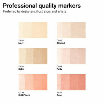Winsor &amp; Newton Promarker Set Skin Tones 1 B