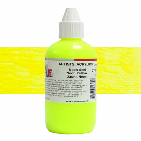 ARA Artist Acrylverf Neon Set 6x100ml Geel