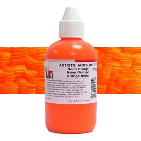 ARA Artist Acrylverf Neon Set 6x100ml Oranje