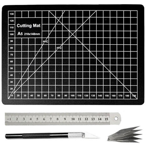 Hobby knife Set with cutting mat