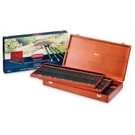 Derwent Artists Woodbox Potloden 120 delige set