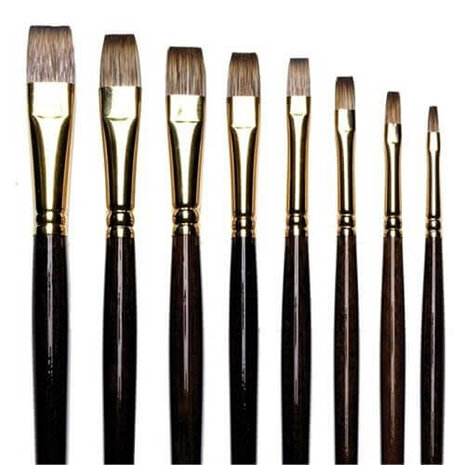 Winsor & Newton Monarch Olieverf Penseel Lange Steel Plat 4