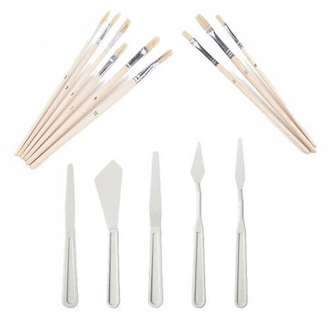 Painting Knives & Brush Set