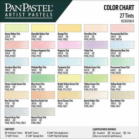PanPastel 27 Tints Set 27 Pans C
