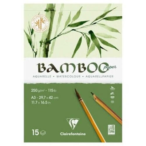 Clairefontaine Bamboo Aquarelpad 250 grams A3