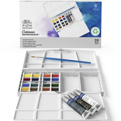 Winsor & Newton Cotman Painting Plus Set 16HP 3 Tubes 2