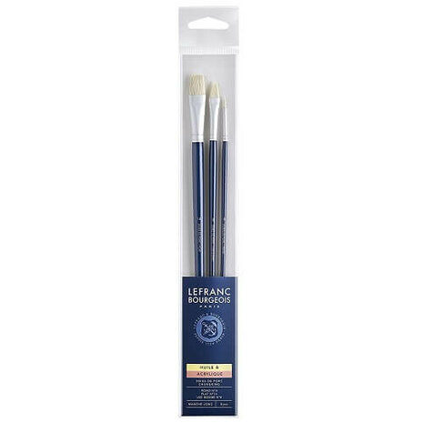 Lefranc & Bourgeois Fine Oil brush Penselenset 2 Varkenshaar