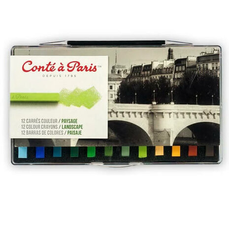 Cont&eacute; &agrave; Paris Sketching Pastelkrijt Set Landscape