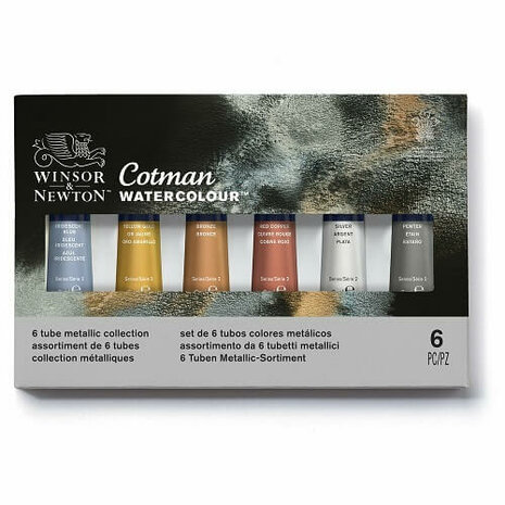 Winsor & Newton Cotman 6 Tubes Metallic Collection 6x8ml
