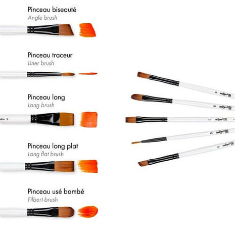 Darwi Acrylverf Penselen Set Fine 1 A