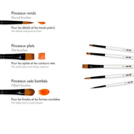 Darwi Acrylverf Penselen Set Fine 2 A