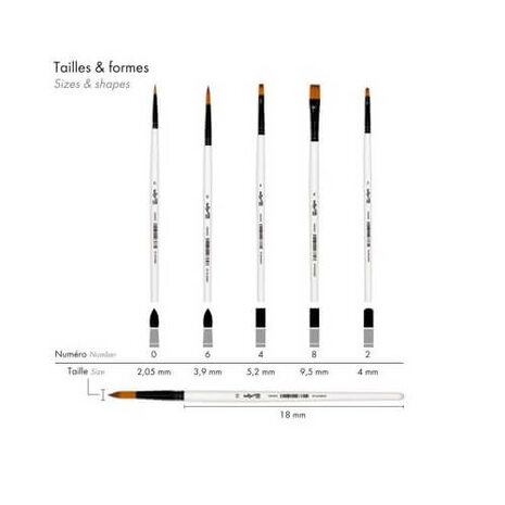 Darwi Acrylverf Penselen Set Fine 2 B