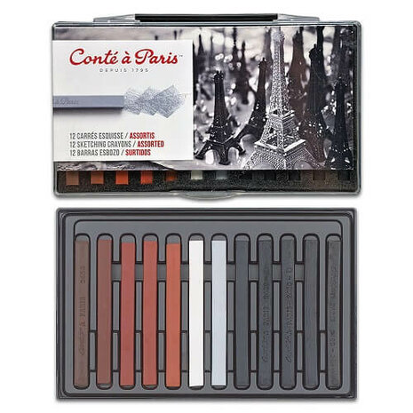 Cont&eacute; &agrave; Paris Sketching Pastelkrijt Set Assorti 1