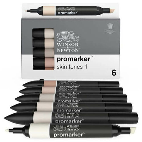 Winsor & Newton Promarker Set Skin Tones 1